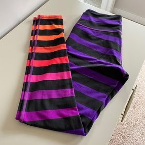 Athleta striped leggings XS